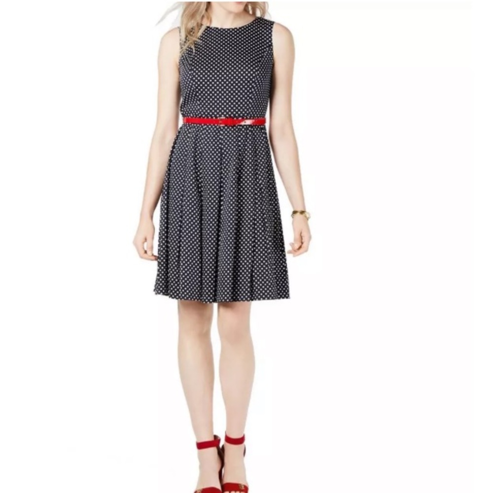 Tommy Hilfiger Black Sleeveless Fit & Flare Dress